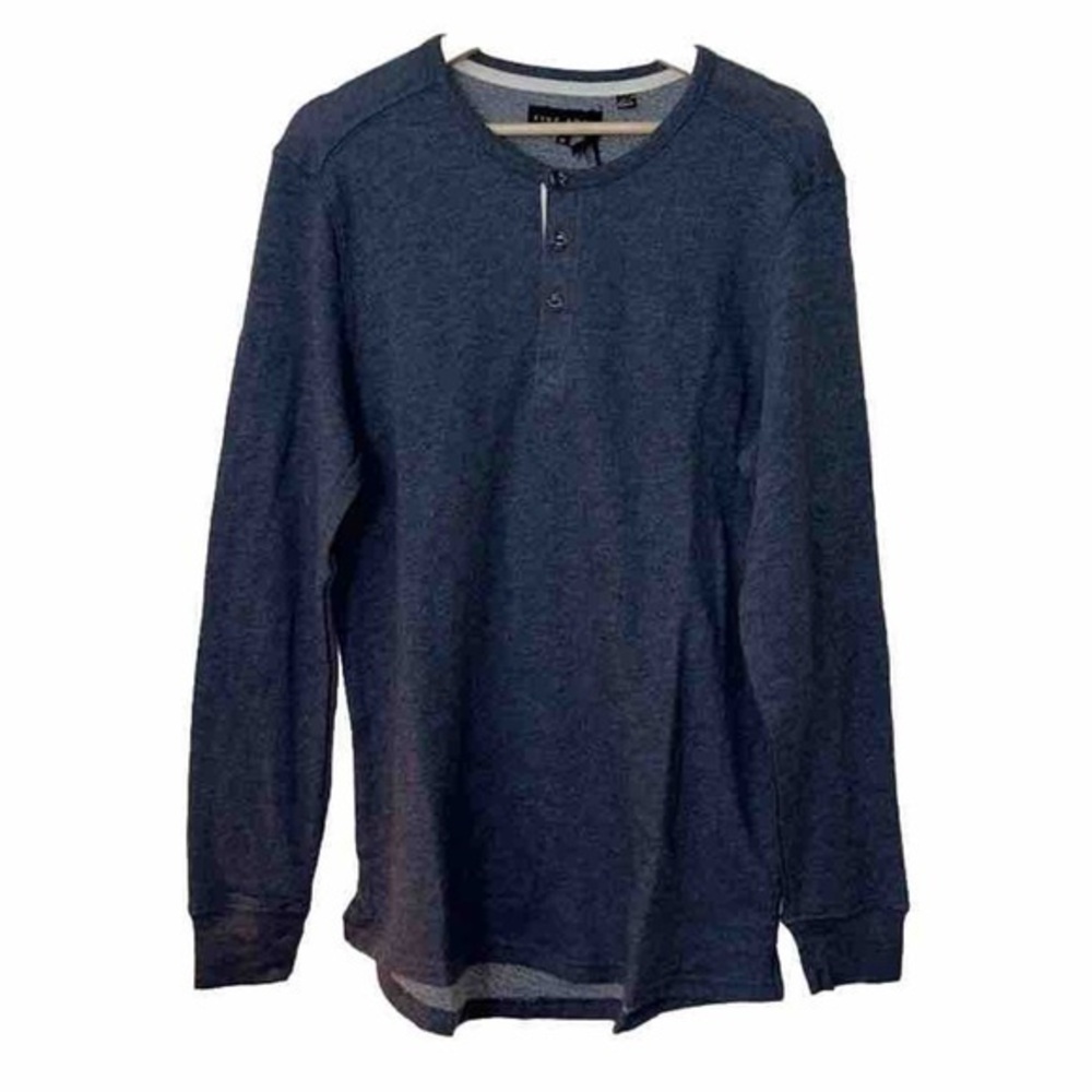 Five Four Navy Blue Long Sleeve Tomas Henley Sz. M NWT!